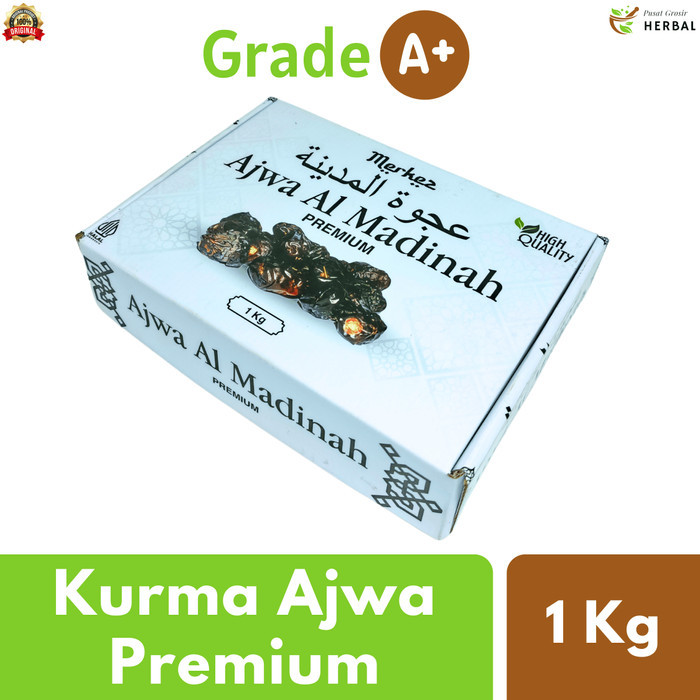 

Kurma Ajwa 1 Kg Asli 100% Original Premium Madinah Kurma Azwa Nabi Asli Jumbo Grade A Quality