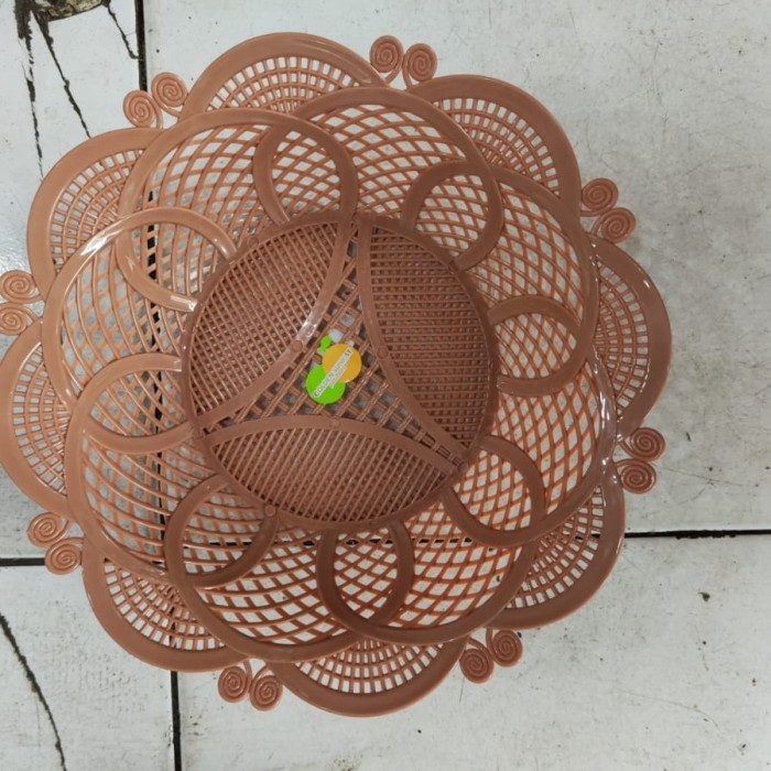 

Tempat Buah Anyam Rotan Plastik Hampers Parcel Golden Sunkist Tb 1050