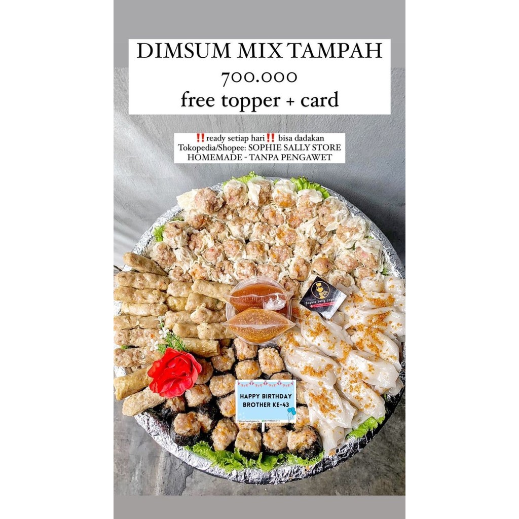

Dimsum Mix Tampah Jumbo - Free Topper Dan Gift Card - Ready