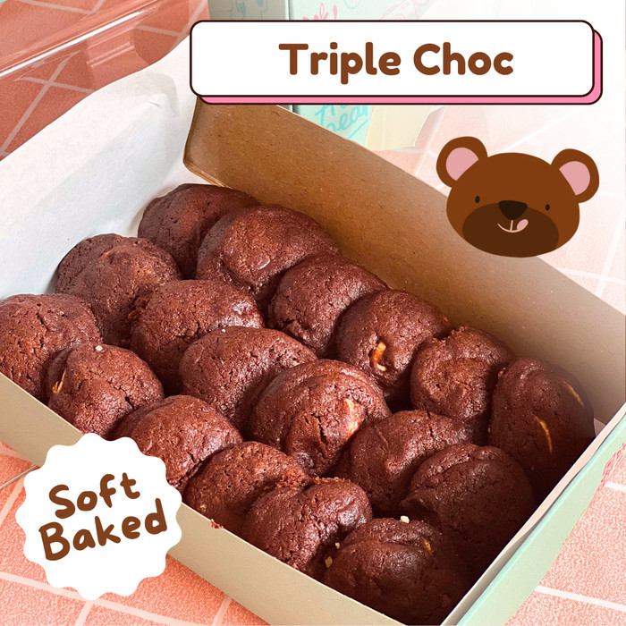 

Triple Choc Cookies Kue Kering Soft Baked Coklat Chip Putih Kado Harga Promo