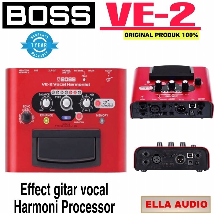 Boss VE2 Pedal Effect Gitar Boss Ve2 Vocal Harmonist