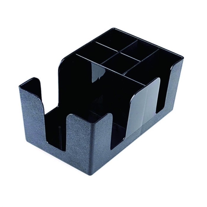 

Bar caddy tempat tisue dan sedotan restoran 6 slot rak organizer