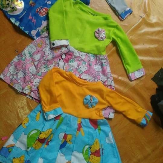 DRESS GAMIS 1-2 THN LENGAN PANJANG ANAK BAJU GAMIS ANAK RINI KONVEKSI