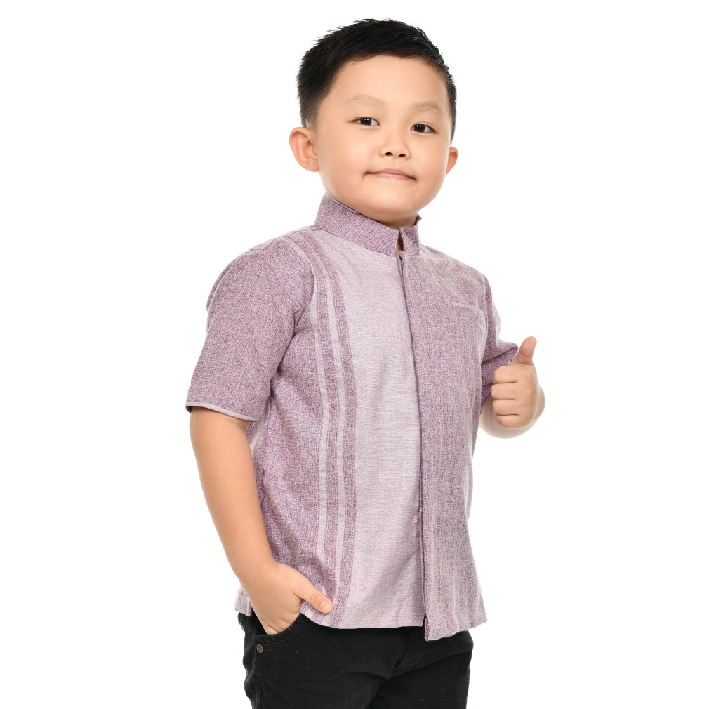 Terbaru Koko Couple Pria Ayah Dan Anak Warna Soft Ungu Mauve Terlaris