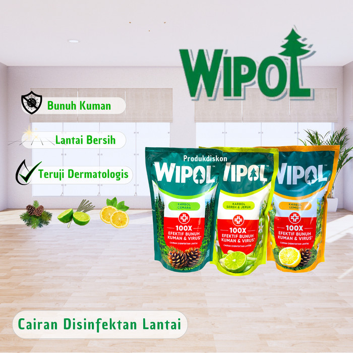Wipol Karbol Pembersih Lantai Poch 800ml