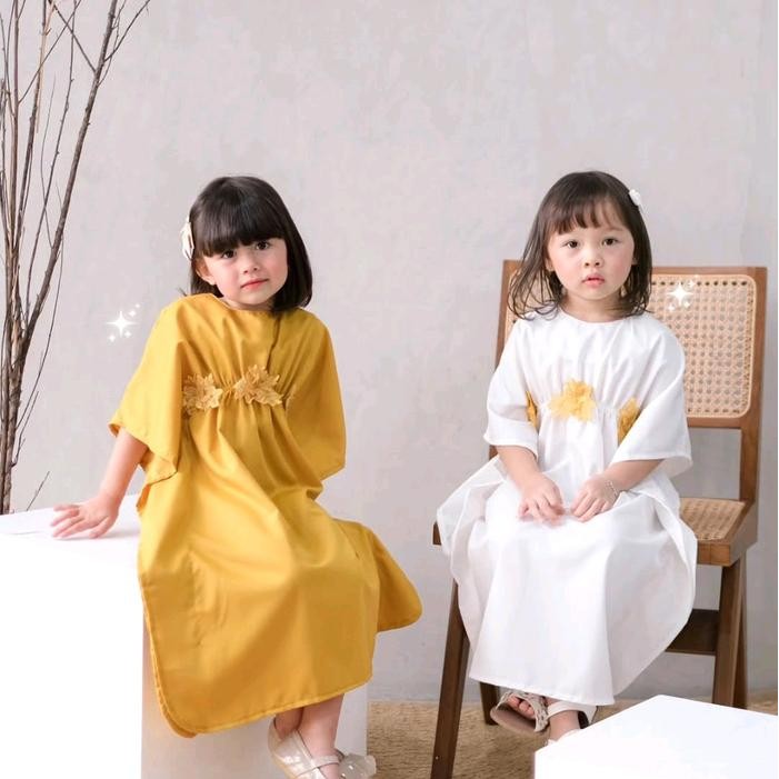 GAMIS KAFTAN ANAK PEREMPUAN USIA 2 3 4 5 6 7 8 TAHUN KAFTAN ANAK LEBARAN SIMPLE ELEGANT TERBARU 2025