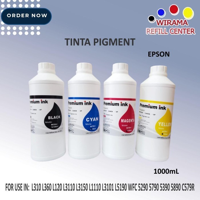 langsung order saja] Tinta Pigment Epson WF C5390 WF C5890 5390 5890 1 LITER