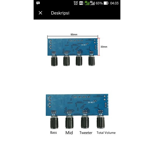 Kit Class D Amplifier Tpa3116 Bass Treble Mid Volume
