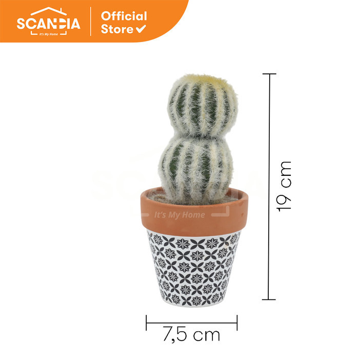 SCANDIA TANAMAN PALSU BLOMST ARTIFICIAL PLANT DOUBLE CACTUS