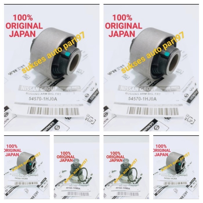 Bushing Arm Depan Besar+Kecil+Ball Joint Nissan March Datsun Go Ori