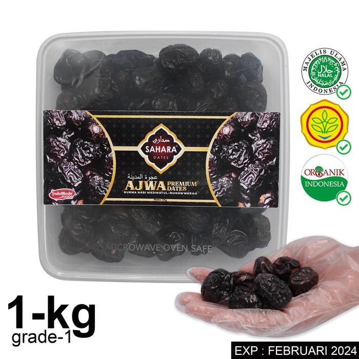 

Kurma Ajwa 1kg Korma Nabi Premium Original Madinah Shifa Nabawi