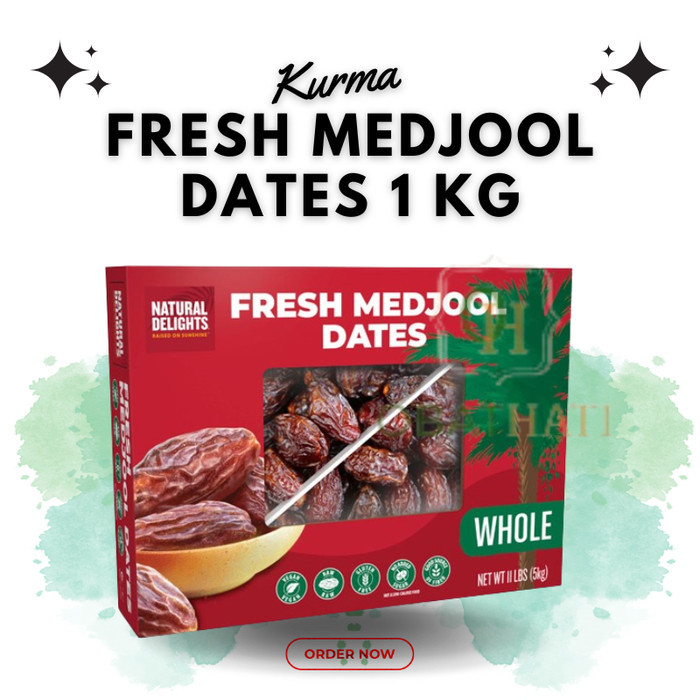

Kurma Medjool Fresh Date Large 1 Kg Natural Delight / Medjol