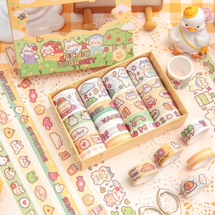 

Ready Stock 20 Roll Washi Tape Sticker Japan Style Cute Decorative Masking Tape 02 Cod