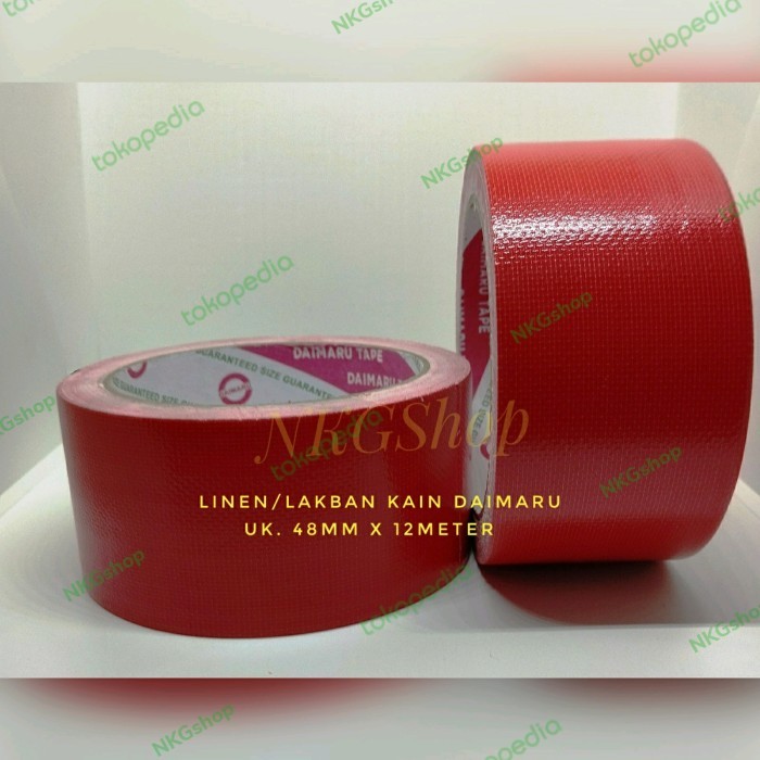 

Produk Terbaru Cloth Tape/Linen/Lakban Kain Daimaru 48Mm X 12Mtr (Merah) Cod