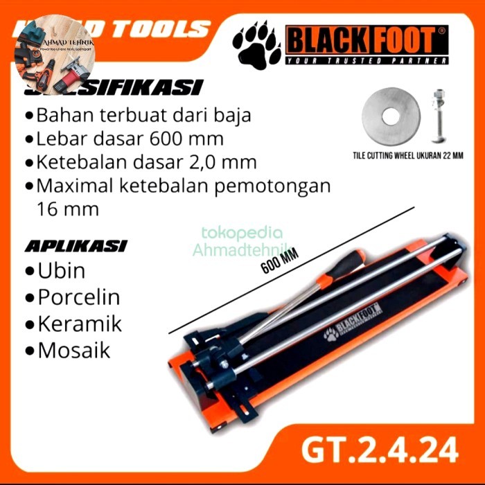 READY STOK BLACKFOOT Mesin Potong Granit Marmer Manual 60CM Tile cutter Granit