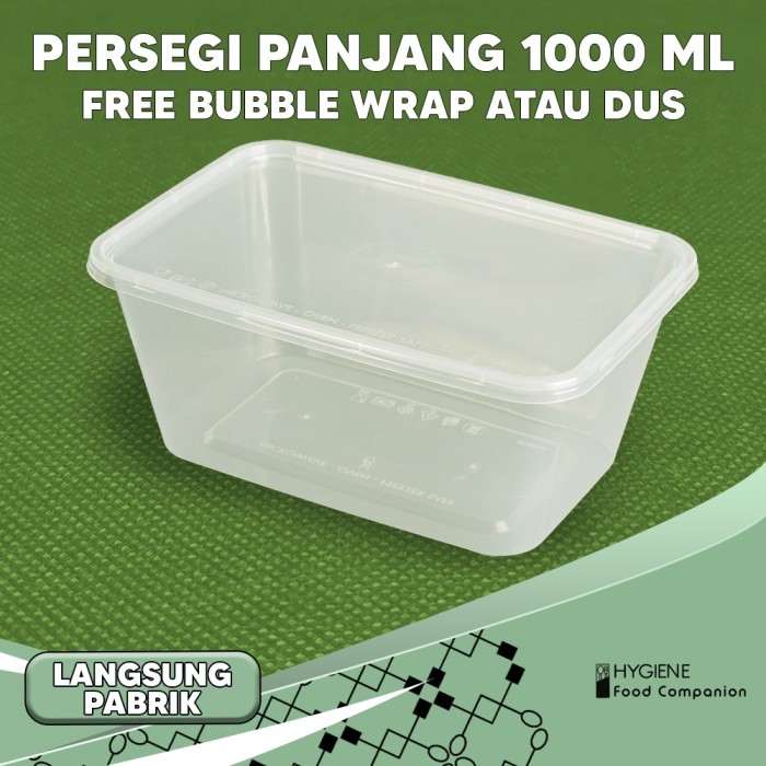 Thin Wall 1000 ml / KOTAK MAKAN PLASTIK 1000 ML THINWALL GROSIR