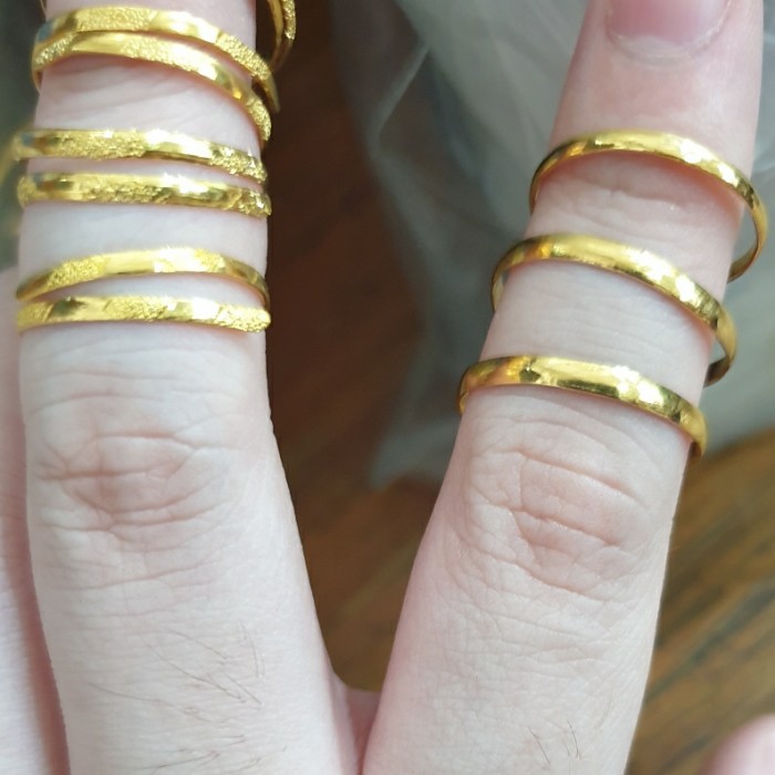 Cincin Susun 1Gr 1 Gram 1G 24K 24Karat 24 Karat 99% Emas Asli 1Gr Gold Best Seller