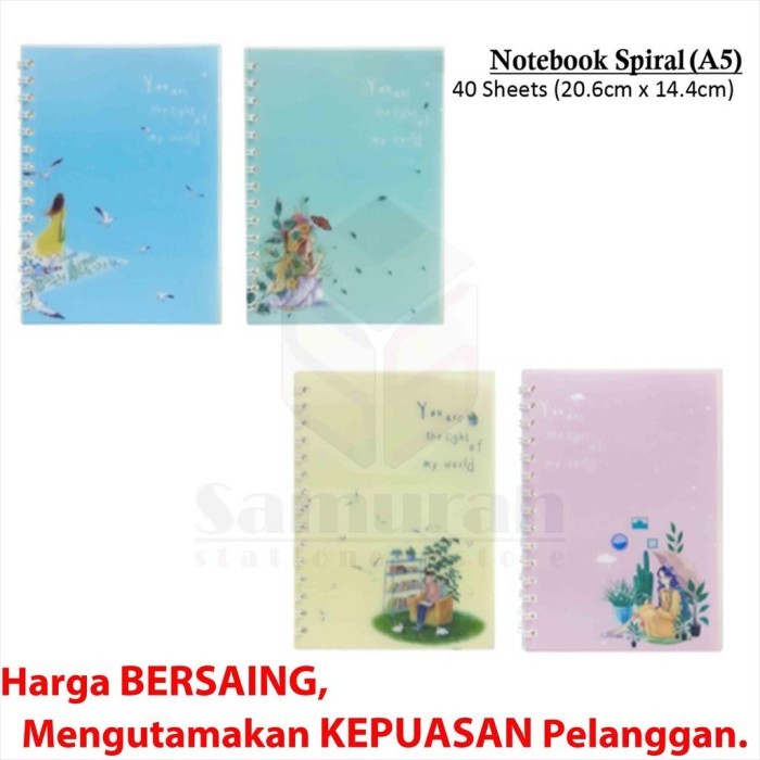 Spiral Book A5 Fancy Samping / Buku Binder Kecil / Note Book Catatan