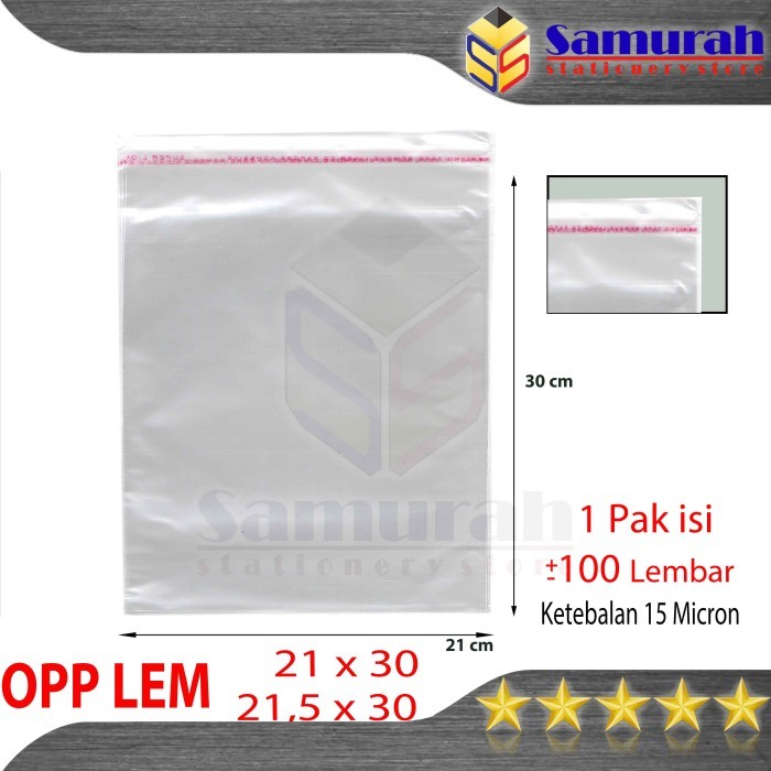 Plastik OPP Lem Seal 21 x 30 / 21,5 x 30 cm Plastik Undangan / Baju