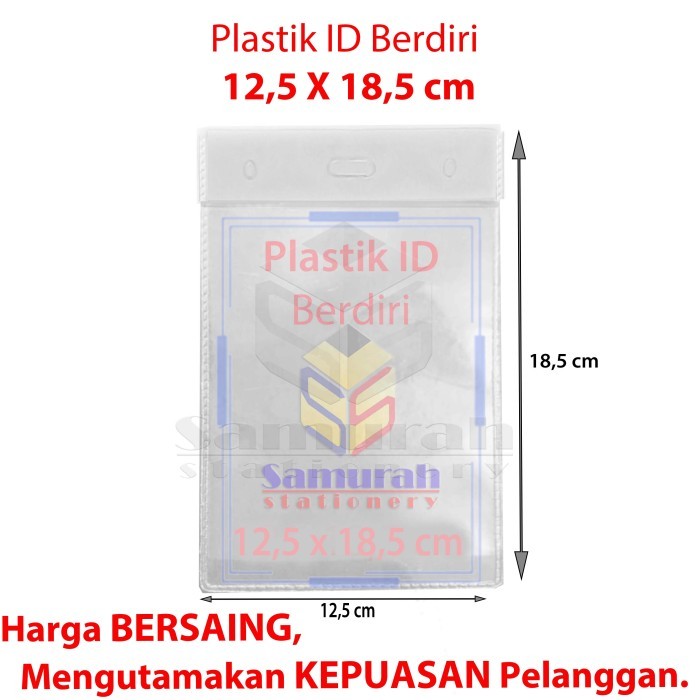 Plastik ID Panitia Berdiri / Name Tag Holder 9x14 10,5x 16,5 12x18