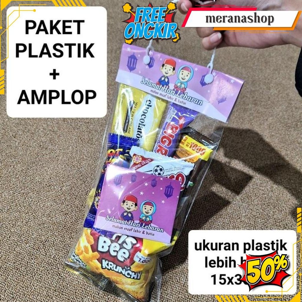 

10 Pcs Plastik Snack Lebaran + Amplop Lebaran Terbaru Original Produk