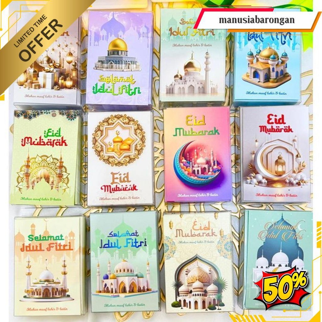 

Amplop Lebaran Idul Fitri Isi 50 Lembar Amplop Karakter Lucu Kartun Islami Eid Mubarak Siap Kirim