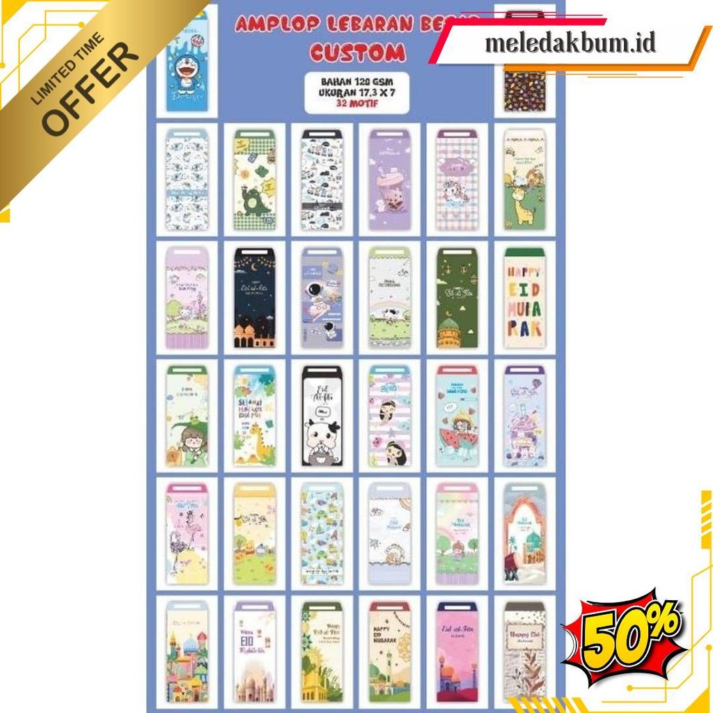 

Amplop Lebaran Panjang Motif Lucu Amplop Besar Uang Tanpa Dilipat Cod