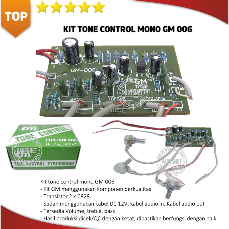 Kit tone control mono GM 006