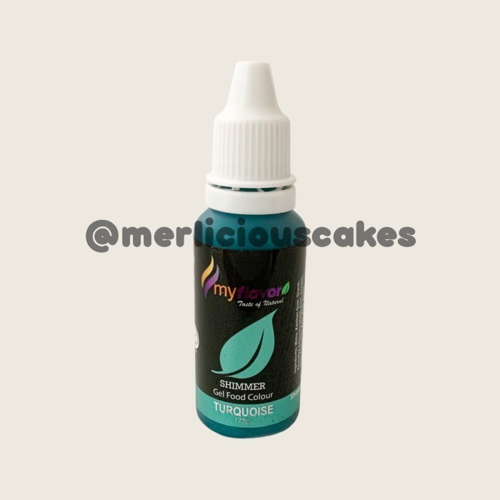 

<<<<<] My Flavor Turquoise Shimmer for Cake Painting Pewarna Makanan Halal