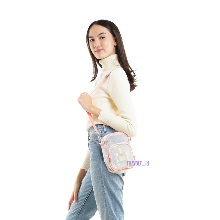 Mini Sling Bag - Tas Hp Travolt - Tas Pvc Transparan - Tas Selempang