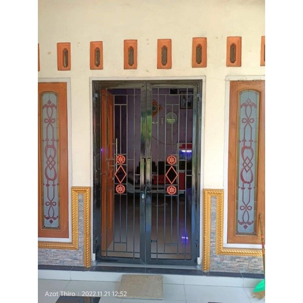pintu besi pintu teralis pintu dobel