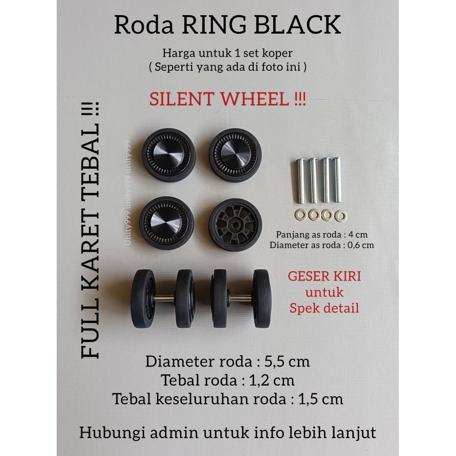 <<<<<] roda koper roda koper pengganti roda double wheel roda 360 roda putar
