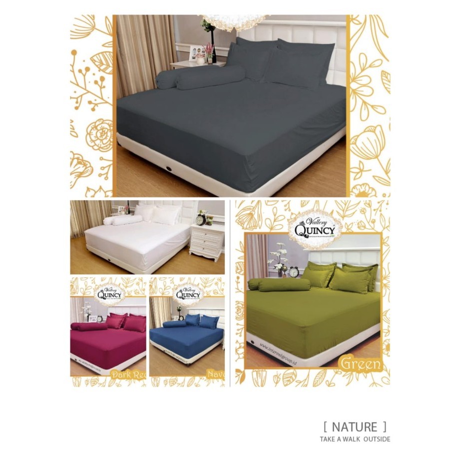Sprei polos 180x200 tinggi 30 valery quincy cocok buat hotel / wisma