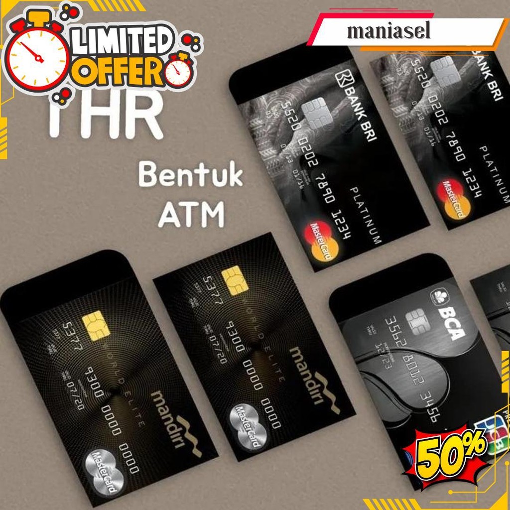 

(10 Pcs) Amplop Lebaran Motif Atm 2025 Terlaris