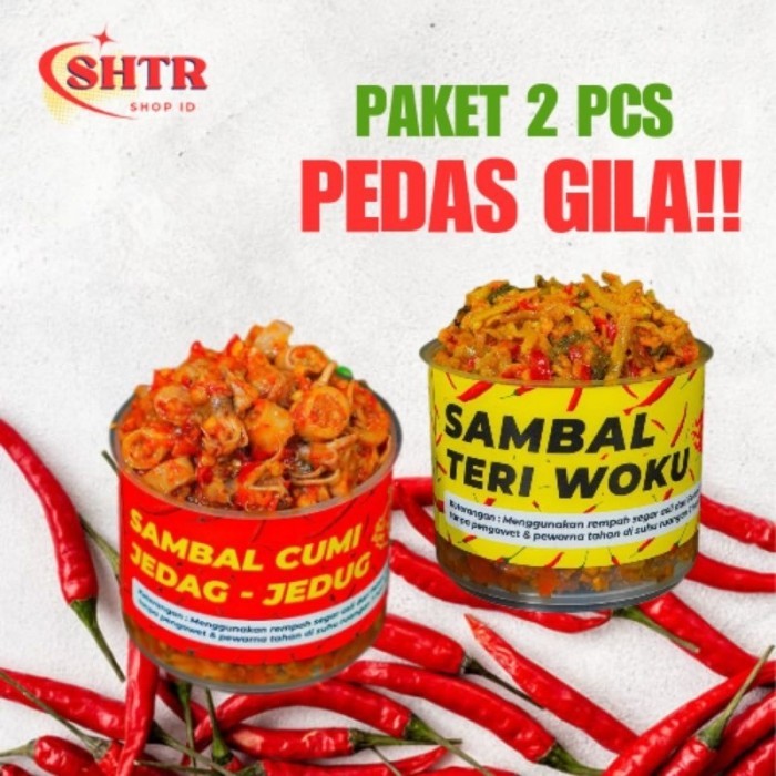 

TERLARIS SAMBEL PEDAS BY OMAY ORIGINAL - PAKET 2 PCS (CUMI JEDAG JEDUG & TERI WOKU) MURAH!!! MURAH
