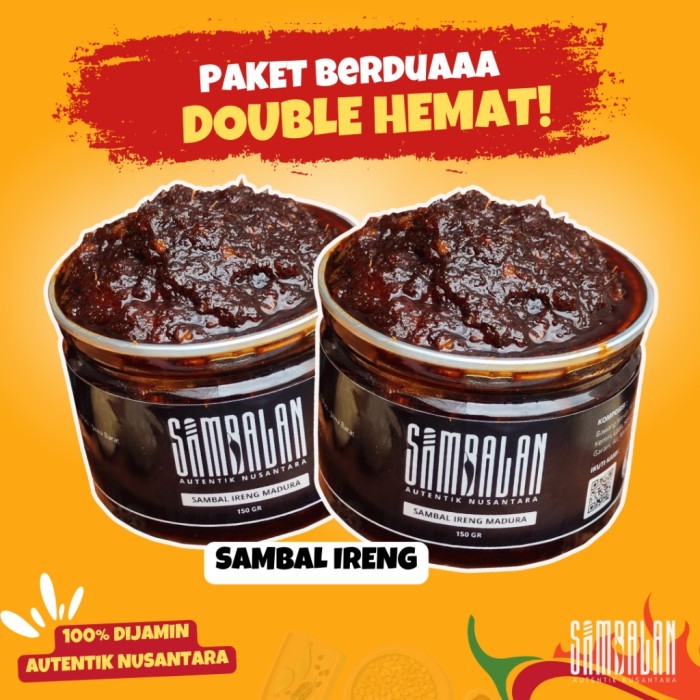 

TERLARIS [BEST SELLER] PAKET DOUBLE HEMAT SAMBAL IRENG MURAH!!! MURAH