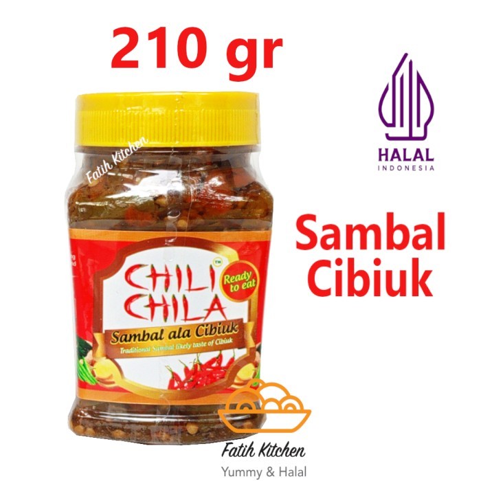 

TERLARIS CHILI CHILA SAMBAL CIBIUK - SAMBAL KHAS GARUT 210 GR - HALAL MURAH!!! MURAH