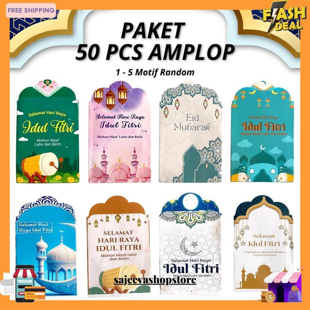

Amplop Lebaran Idul Fitri 2025 (50 Lembar) Bahan Premium Tebal Glossy | Sudah Lem Tinggal Pakai Bahan Mengkilap Gratis Ongkir