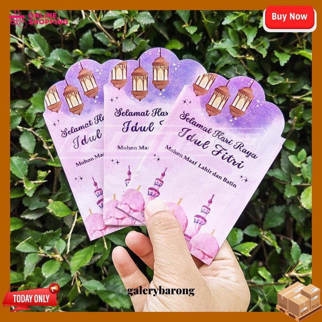

[ 1 Pack Isi 10 ] Amplop Lebaran 2025 Unik Aesthetic, Medium Muslim 7X11 Cm Original Produk