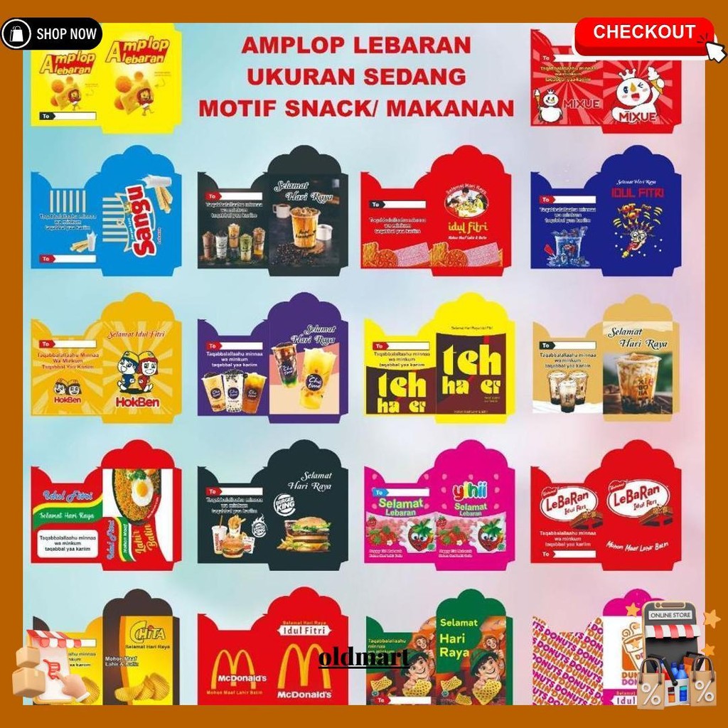 

Amplop Lebaran (Isi 10 Lembar) Ukuran 7X12 - Sedang | Siap Pakai Sdh Lem | Amplop Lebaran Lembaran | Amplop Atm Idul Fitri Termurah Banget