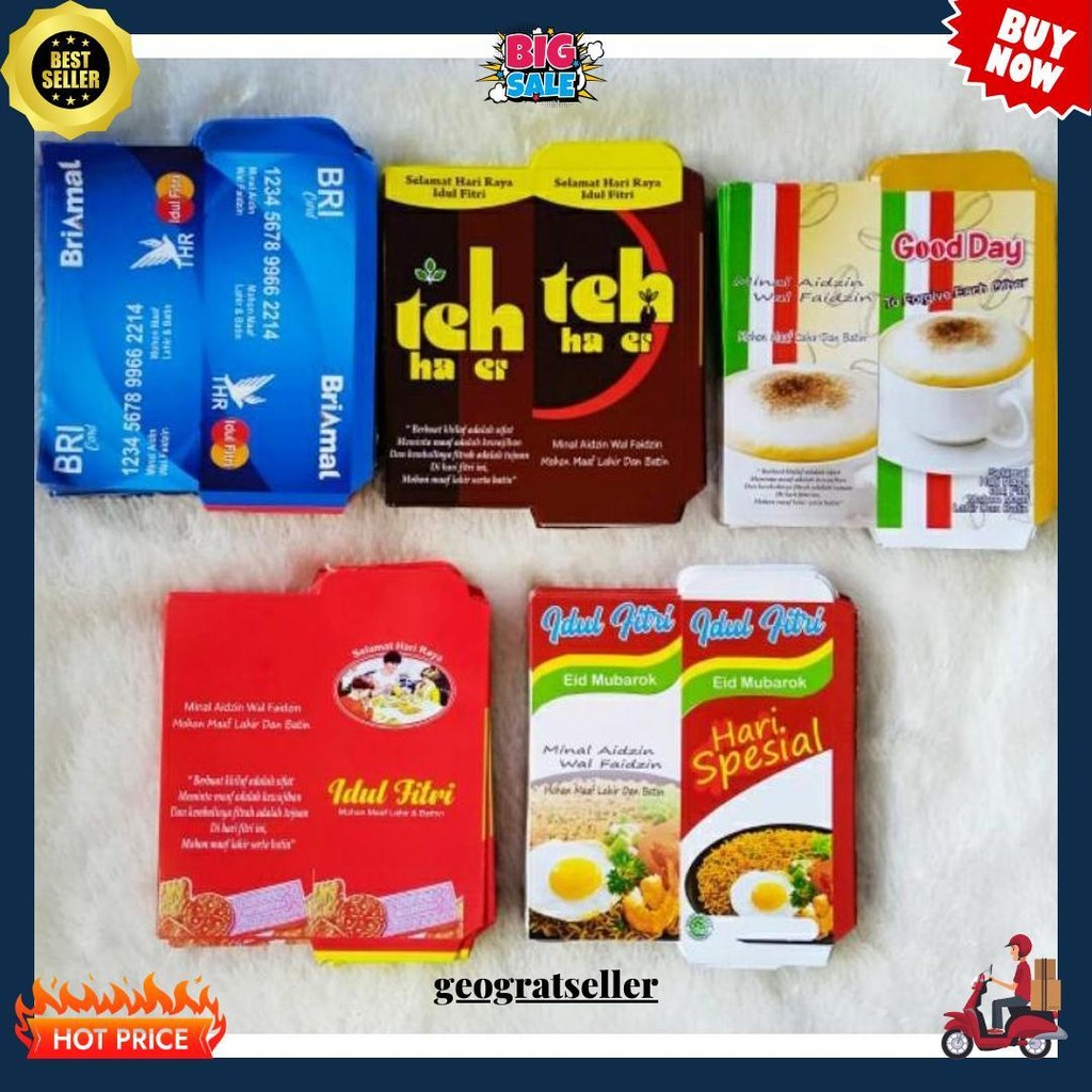 

100 Lembar Amplop Lebaran Panjang Lembaran(Belum Dilem) Gratis Ongkir