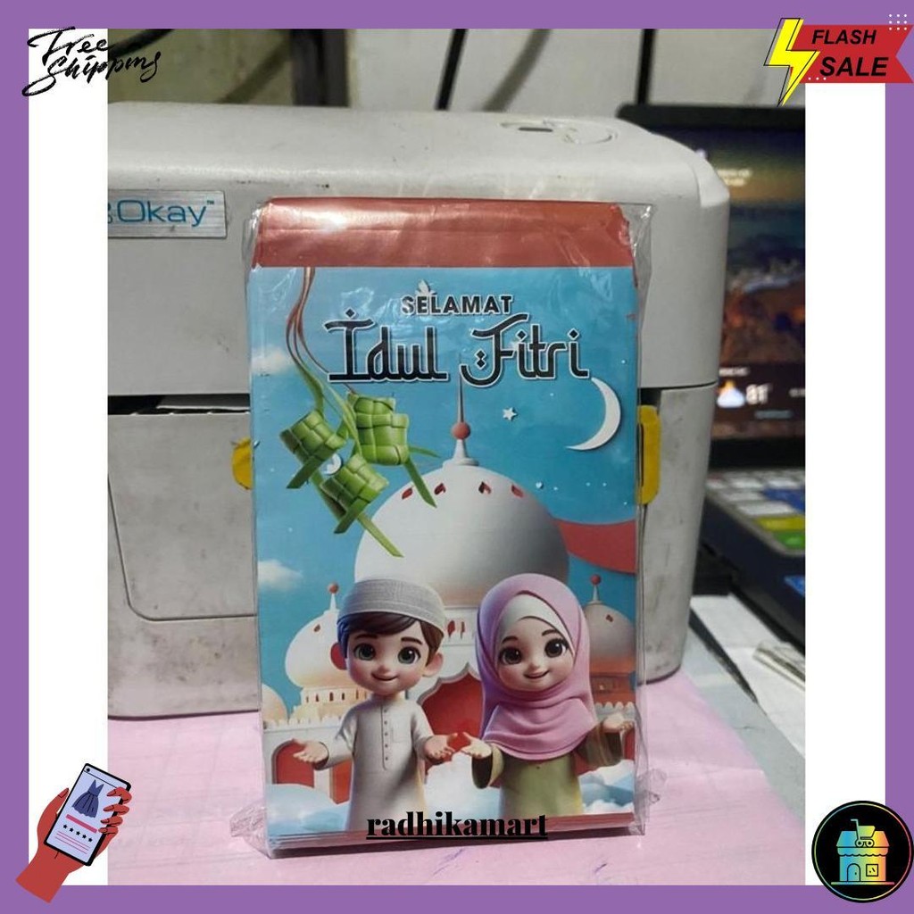

Ampau / Amplop Lebaran Kartun Muslim Medium 11X7Cm 100 Lembar - Mixkartunmslim Siap Kirim