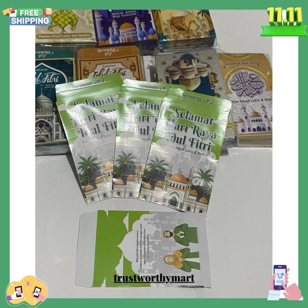

Ampau 100 Lembar / Amplop Lebaran Masjid Df Uk Medium 11X7Cm - Mixmasjid Df Original Produk