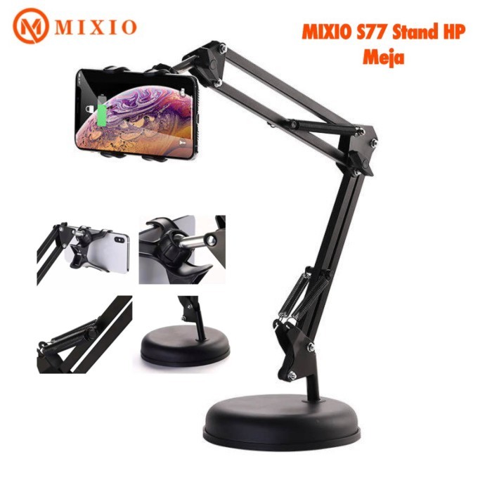 READY STOK S77 Holder Meja Stand liftable phone holder 360 Lazypod hp bracket