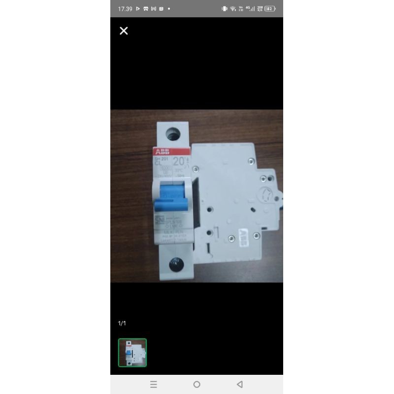 MCB ABB pln 20A modif, mcb abb pln 20a modif 25A sampai 63A, mcb abb 20a anti jeglek