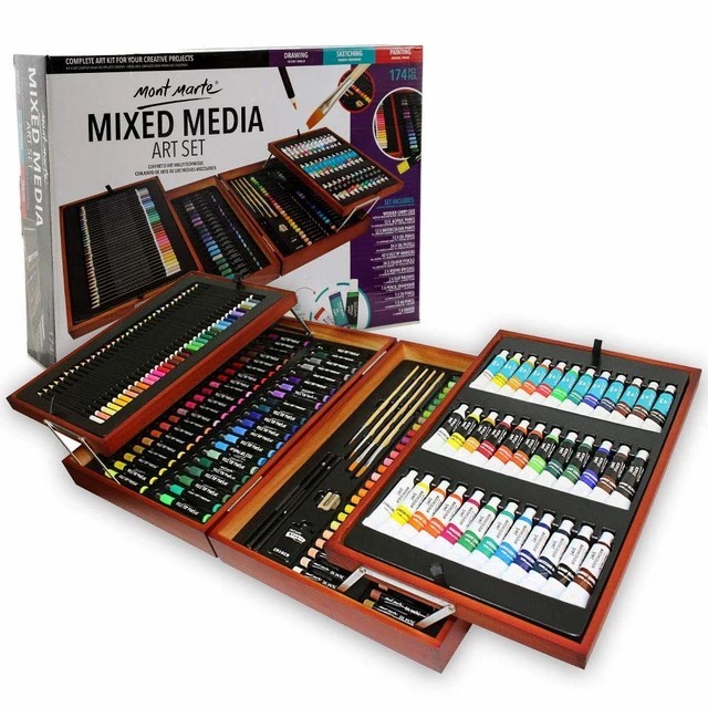

PROMO! Mont marte signature mixed media art set 174 pieces