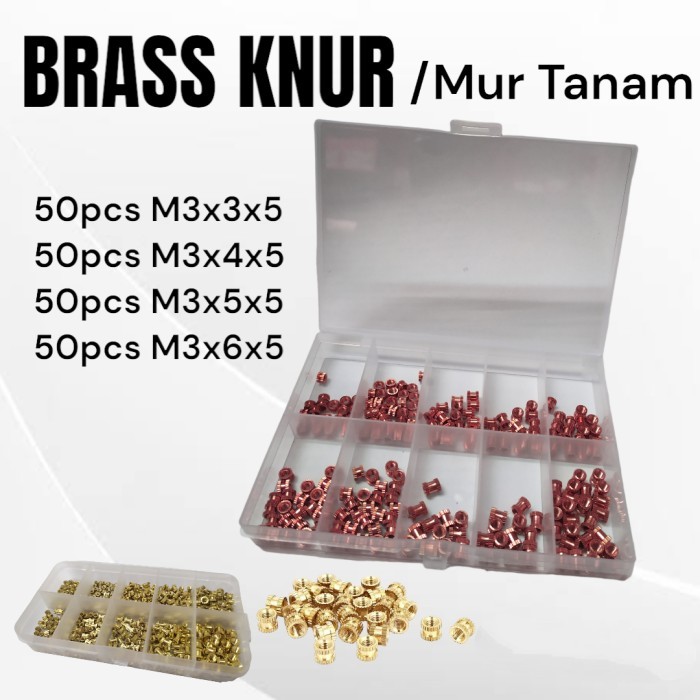 HOT SALE BRASS KNUR M3 MUR TANAM M3 200PCS