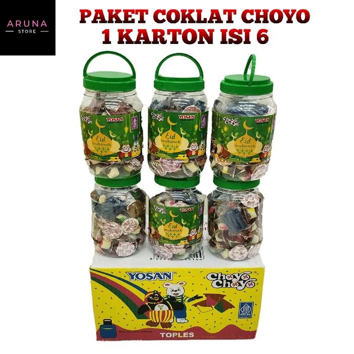 

terbaru !!! paket coklat choyo choyo yosan jarr 1 dus isi 6 toples ready