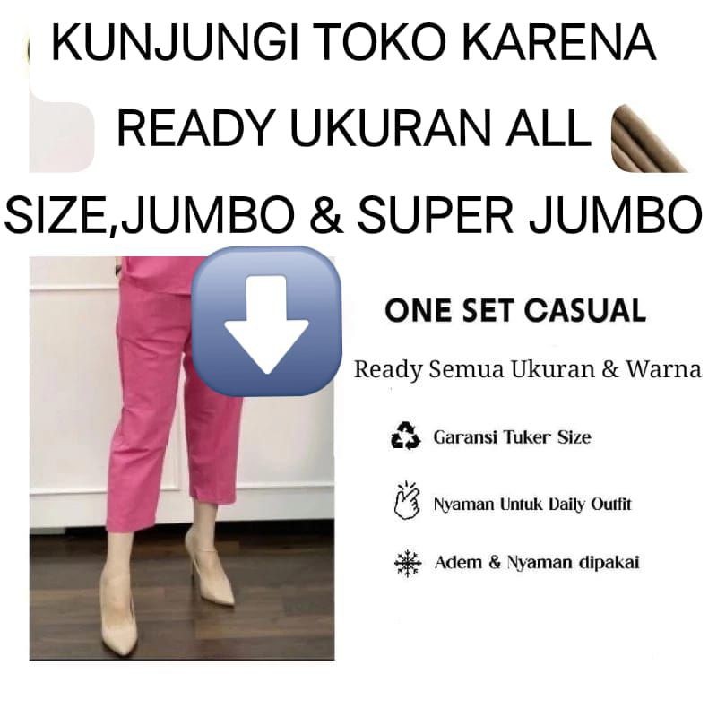 Oneset Lebaran Remaja Prmpuan Import Premium 1Set Celana Stelan Kaos Perempuan Kekinian Setelan Dewa