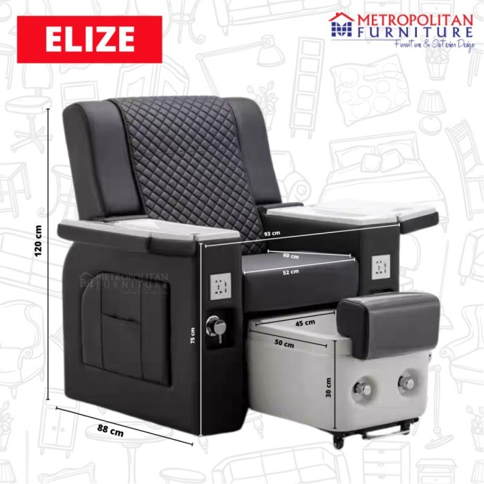 TERLARIS! Kursi Salon Manicure Pedicure Kursi Nail Art Kursi Reflexi Kursi Eyelash